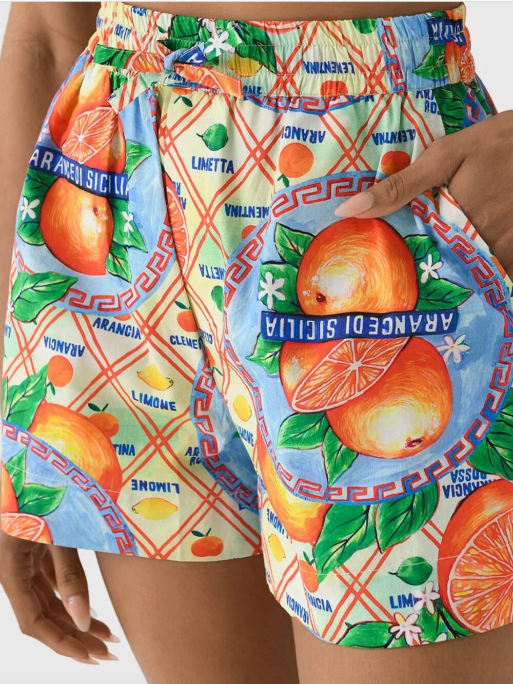 Damson Madder Marina Orange Wrappers Shorts (Matching Cami Listed Sep.)